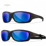 Защитные очки с поляризацией Wiley X Gravity Black Crystal (CAPTIVATE Polarized Blue Mirror)