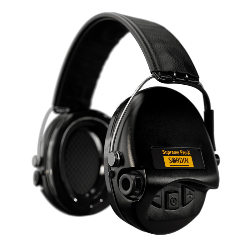 Активные наушники для спортивной стрельбы и охоты Supreme Pro-X with Leather Headband (Black) (75302-X/L-02), 75302-X/L-02