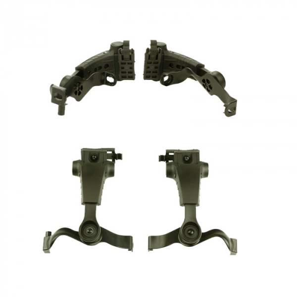 Крепление для наушников EARMOR Plus M16A на шлем (чебурашка) зеленые