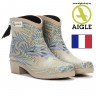 Женские короткие сапоги из каучука AIGLE Miss Juliette Bottillon Print