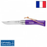 Складной нож Opinel Tradition Color №07 клинок 8см, нерж.сталь, граб, фиолетовый, темляк